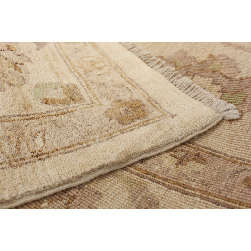 Tapis de surface en laine 8 pi 2 po x 9 pi 9 po à la main one-of-kind-noué la 2010 chobi crème Hursey
