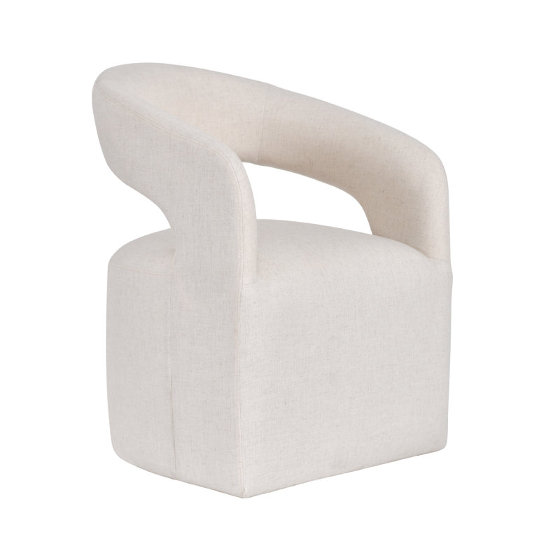 Fauteuil rembourré de 25,4 po de largeur avec dossier ouvert