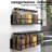 Magnetic Black Spice Rack with Shelves