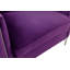 Chaise en velours mauve l 34 po avec 1 coussin Bayberry-122253959