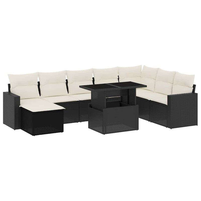Grand canapé modulaire en rotin PE Vidaxl