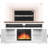 60''W Media Console TV Stand For TVs With Electric Fireplace & Adjustable Led Flame