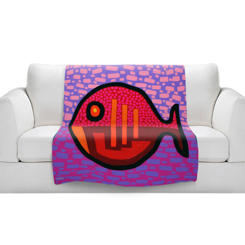 Couverture sherpa doux 2 poissons, l 51 po x L 60 po