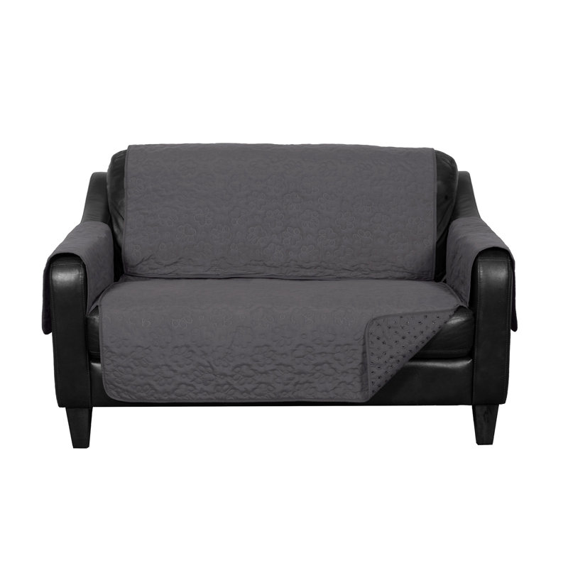 Non-Slip Waterproof Loveseat Cover Furniture Protector, Gray 100% Polyester