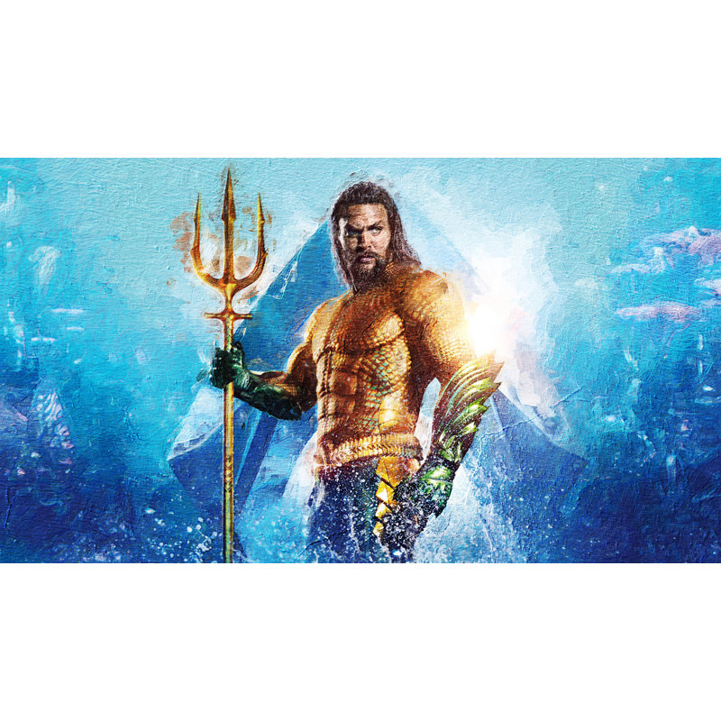 Aquaman 2 DC Heroes and Villians Collection - Art Prints, 20.2cm H x 25.3cm W x 0.07cm D, Metal