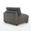 Upholstered Faux Rabbit Fur Flannel Armchair with Pillow Back, One Arm Single Chair Module Part For Sectional Sofa-116167158