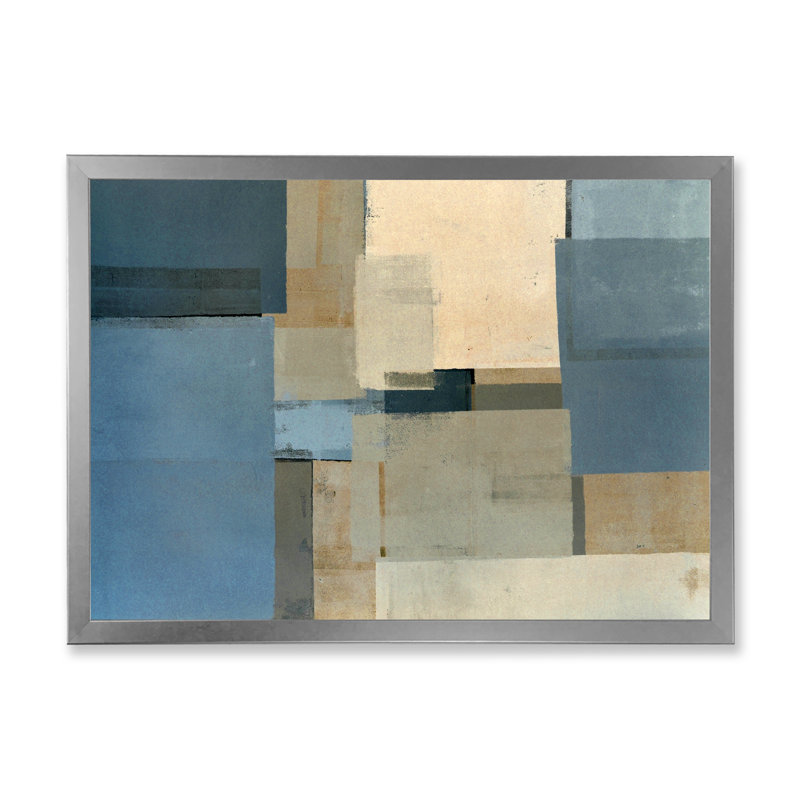 "Blue Meets Brown", reproduction d'art encadrée sur toile, H 8 po x l 12 po x P 1 po, Impression argent sur toile encadrée