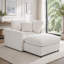 Canapé modulaire modulaire à 6 places avec tissu en chenille doux et repose-pieds mobile-124947071-124946944