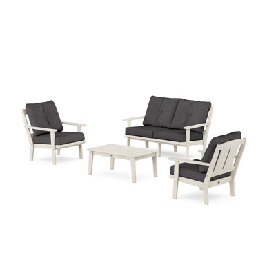 Mission 4 Piece Sofa Seating Group with Cushions