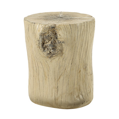Table d'appoint en fibre de béton de couleur brun naturel - Améliore l'espace de vie moderne, attrayant et pratique