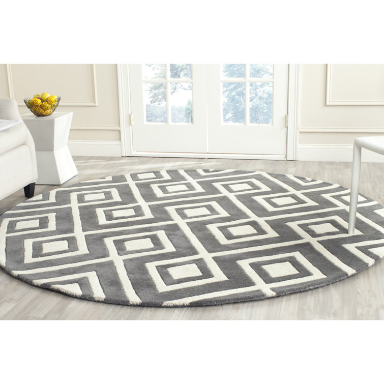 Deedie Hand Tufted Wool Geometric Rug