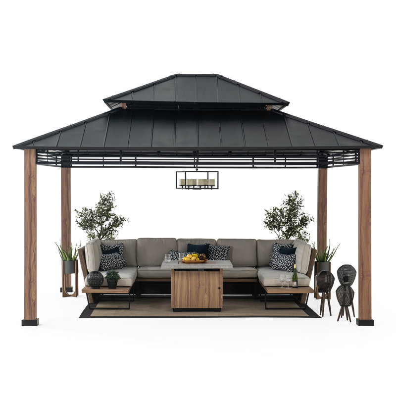 Epping 13 ft. x 15 ft. 2-tier Hardtop Gazebo