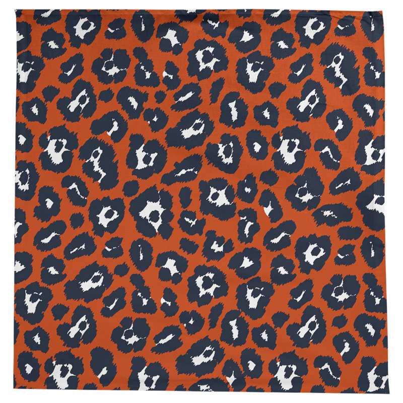 Nappe en mélange de coton à carreaux Luxury Luxury, 58 po x 58 po, Orange / Noir / Blanc