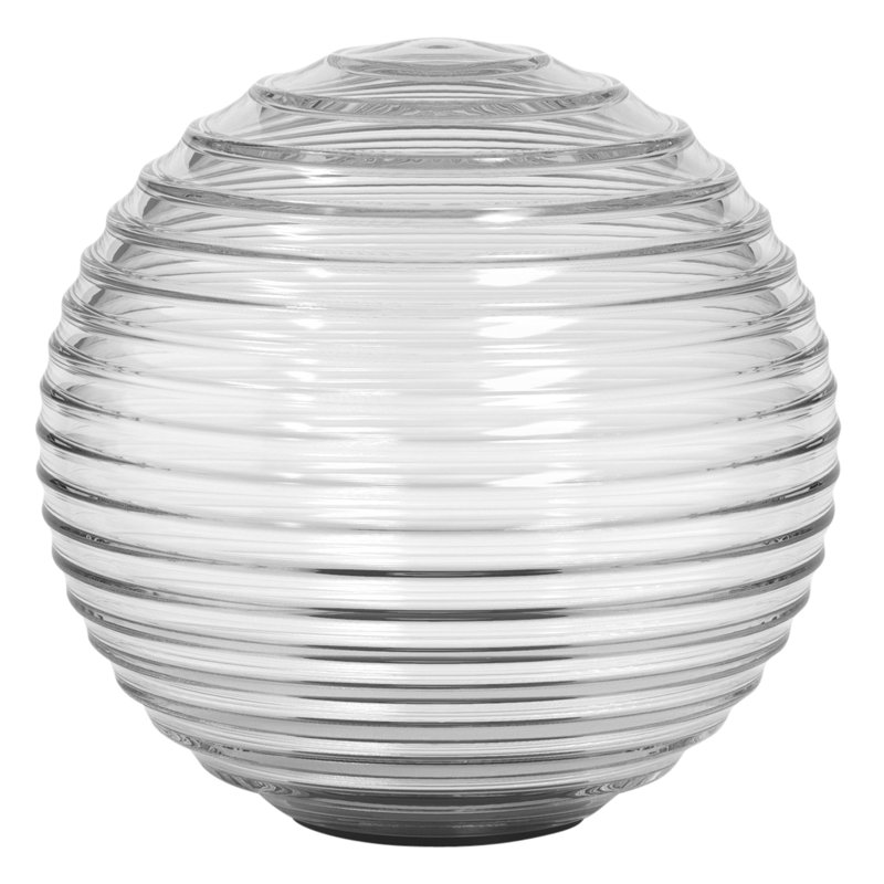 Tacoma 1 - Light Flush Mount, Ribbed, Antique Brass, Clear