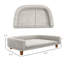 Grand lit gris pour chien, mousse épaisse, coussin amovible, grand lit pour chien avec housse luxueuse pour animaux de compagnie, pieds en bois
