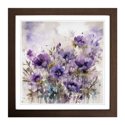 Lavender Flower Abstract Art - Framed Print