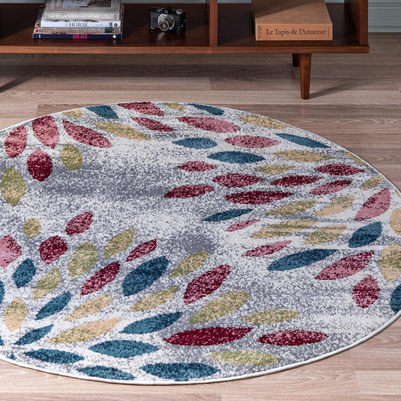 Aamia Abstract Area Rug, Gray, Rectangle 8' x 10'