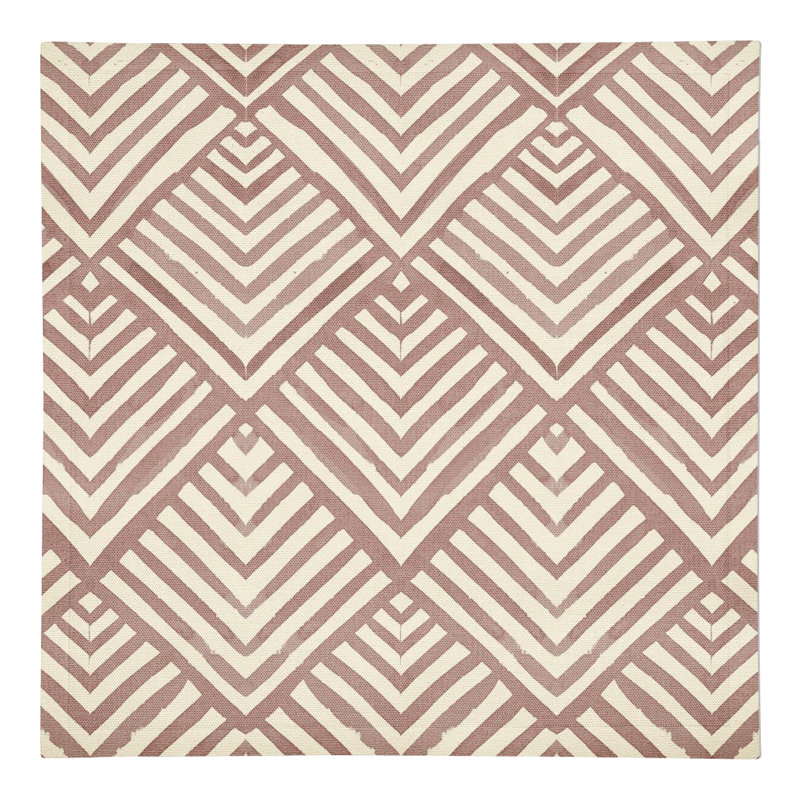 Cotton Twill Geometric Rectangle Napkin, Beige