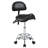 Saddle Stool with Back Support, Rolling Stools with Foot Rest, Ergonomic Adjustable Stool with Wheels, Backrest Adjustable Height & Angle for Salon Spa Tattoo Massage Office Swivel Stool Chair