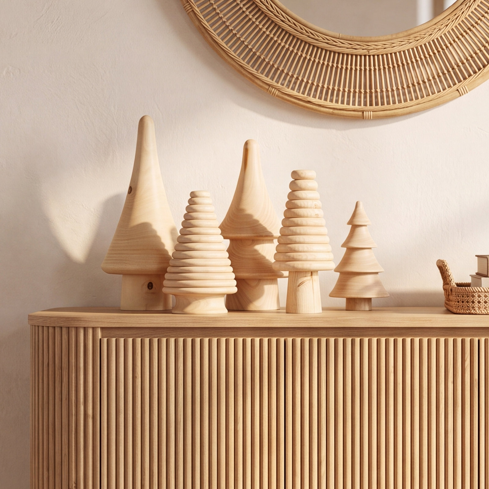 6-Piece Wooden Tabletop Tree Set