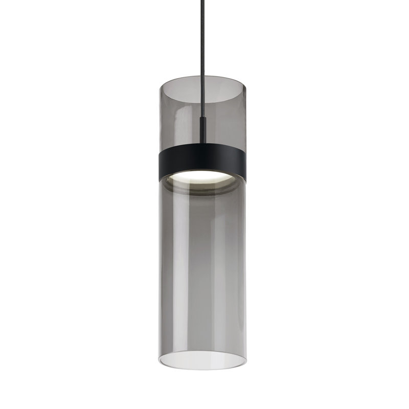 Manette 4 - Light LED Pendant, Black, Transparent Smoke