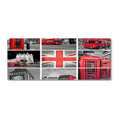 Collage London - Wrapped Canvas Print