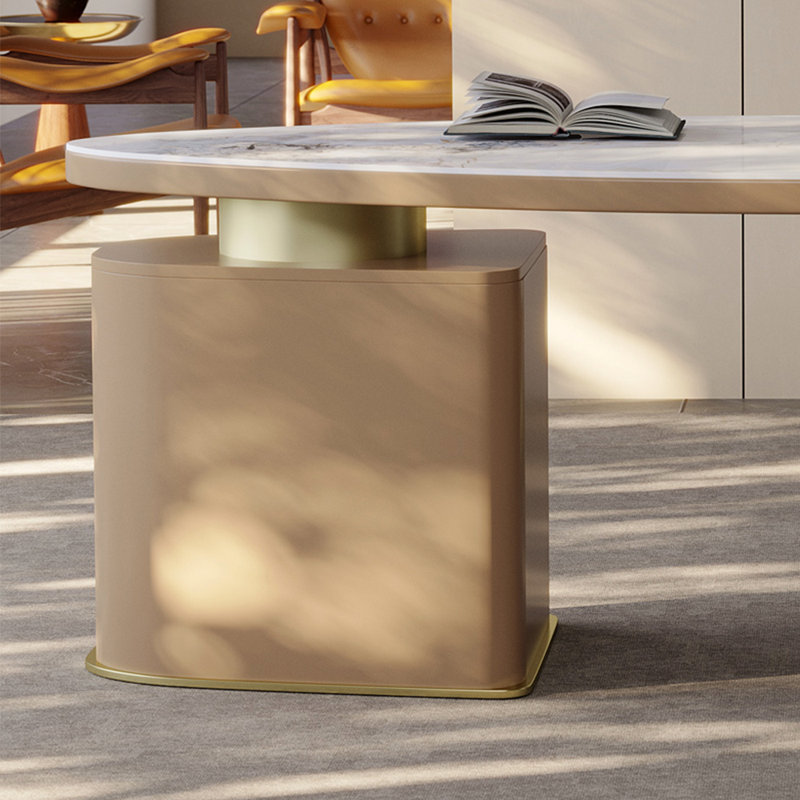 Scratch and Heat Resistant Sintered Stone Desk, 29.53" H x 62.99" W x 31.5" D