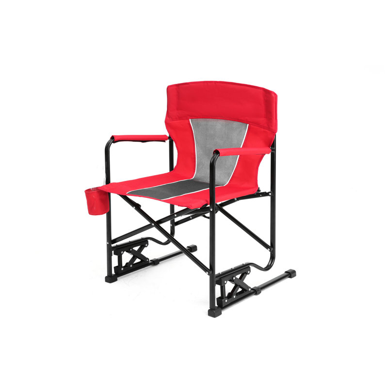 Chaise berçante portable d'extérieur - rouge, avec coussin de dossier Freestyle