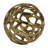 Decorative Orb Metal Aluminum Spherical Sculptural Accent with Modern Cut-Out Design - Stylish Contemporary Art Object Decor-58418794