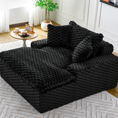 51 po avec structure de siège en éponge et main courante à bord étroit, convient à plusieurs types d'appartements, trois choix de couleurs, spécification unique, avec des coussins variés