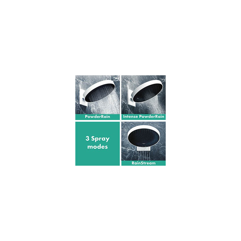 Hansgrohe Rainfinity Shower Head 250 with Wall Connector Trim, 1.75 GPM, Brushed Nickel