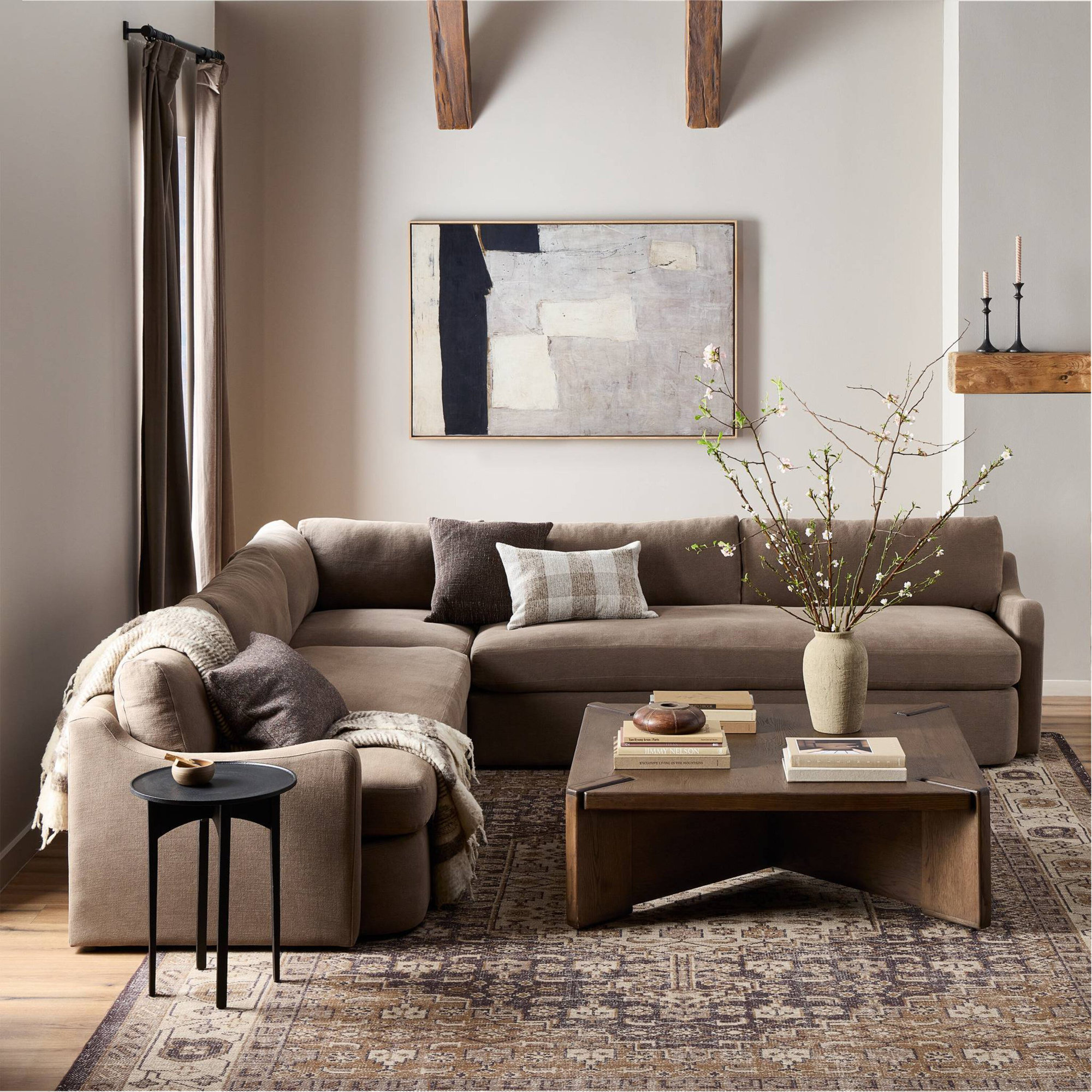 Aurelia 3-Piece Sectional, Boatway Coffee Linen