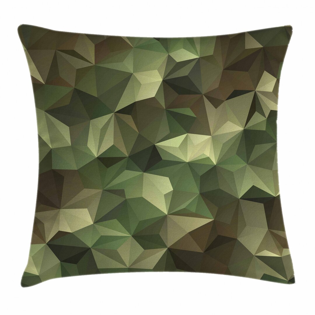 Kissenbezug, Geometrische Fractal Camo, Salbei, Brown und Grün