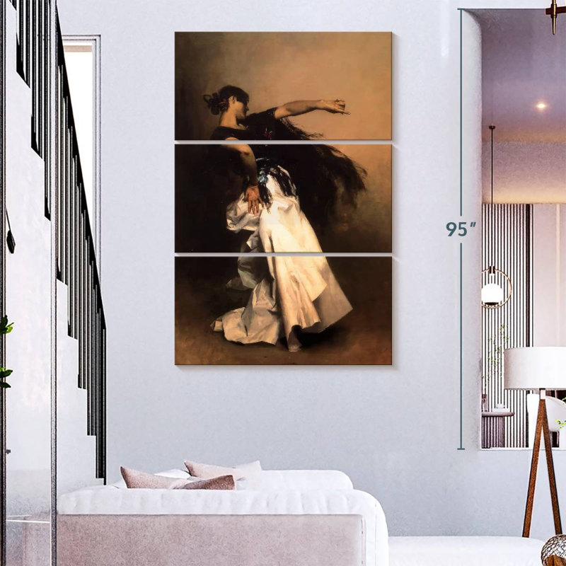 Danseur espagnol Enn 1880-81, H 74 po x l 48 po