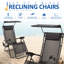 SUNMER Sun Lounger Garden Chairs With Canopy