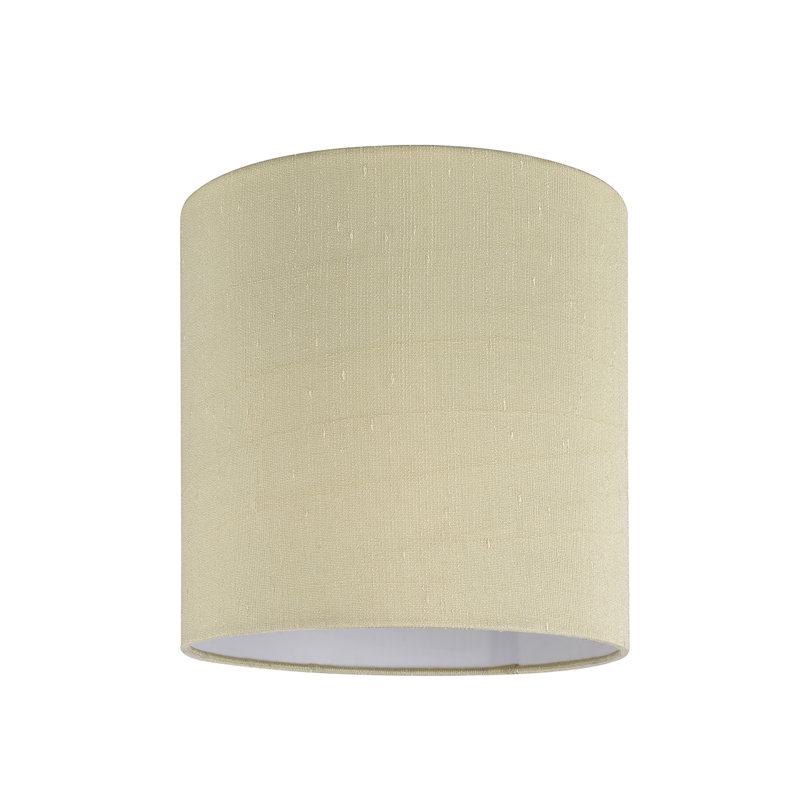 Gold Jacquard Textured Fabric Drum Lamp Shade, 8 inches