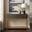 115cm Solid Wood Top Console Table