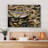 Closeup of Reticulated Python Head between Rocks and Wood Pieces-66115900