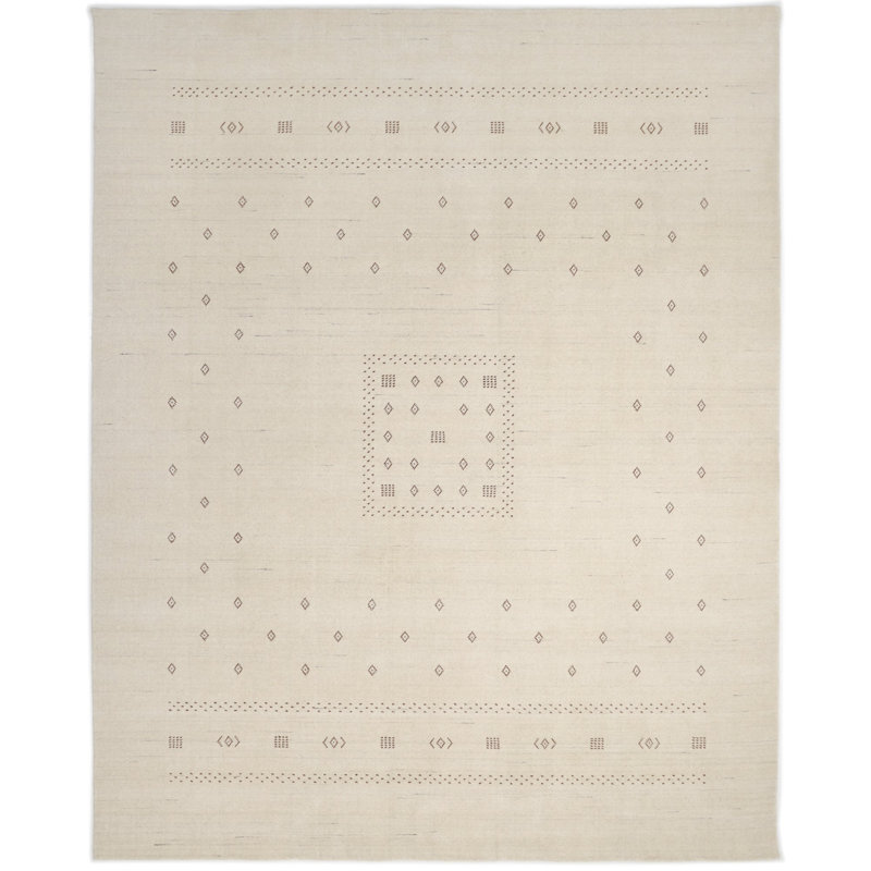 Simi Geometric Area Rug, Rectangle 9' x 12', Snow