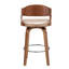 Tabouret de bar Mid-Century pivotant à 360 ° et revêtement en similicuir