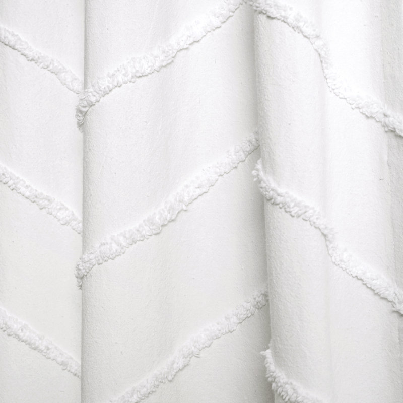 Paire de rideaux semi-transparents 100% coton, L 40 po x L 84 po, Blanc