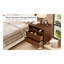 Table de chevet en noyer avec station de recharge, table de nuit à 2 tiroirs avec tablette ouverte, pieds en bois massif, multiprise certifiée ETL pour chambre à coucher