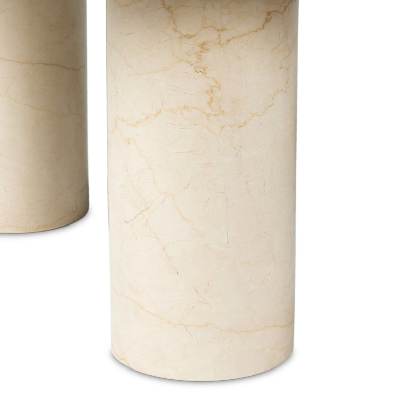 Zion Coffee Table, 15" H x 48" L x 30" W, Cream Marble