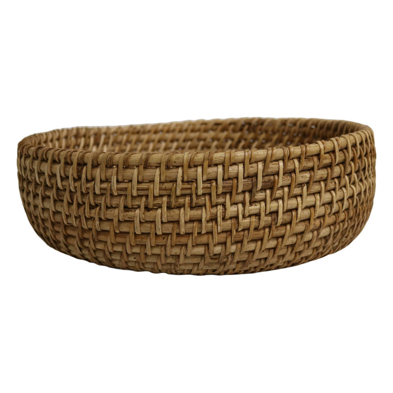 Petit plateau rectangulaire en rotin Home & Manor, H 4 po x l 12 po x P 12 po