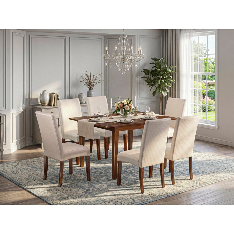 Ensemble de table de salle à manger 7 pièces 7 pièces Modernes, 7 Pieces: Table, 6 Chairs
