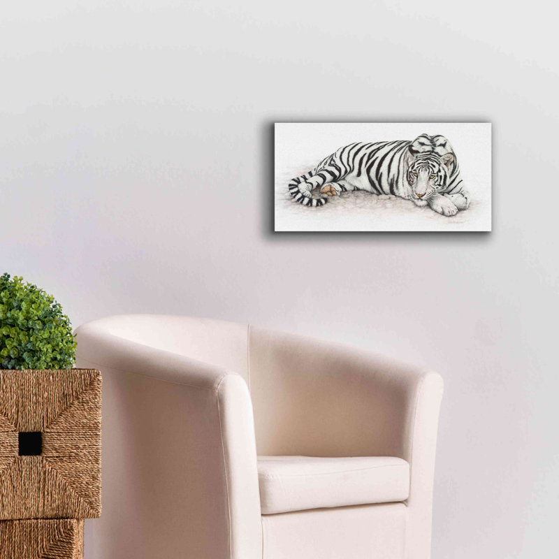 «Siberian Tiger» par Jan Henderson, estampe numérique sur toile, H 12 po x l 24 po x P 0,75 po