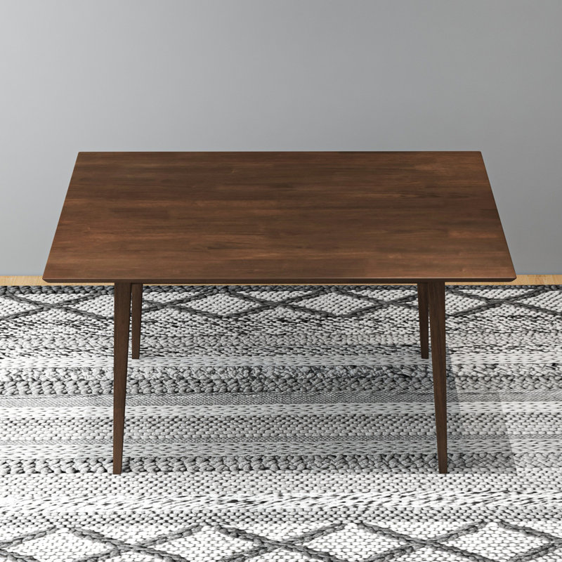 Table de salle à manger en bois d'eucalyptus massif Hiers, Noyer, Petit