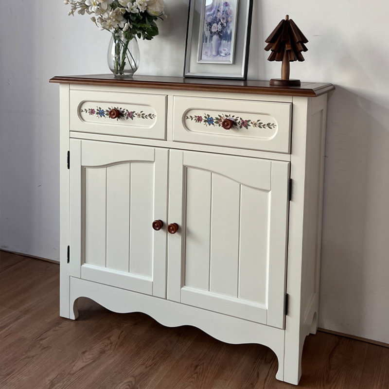 White Solid Wood Shoe Storage Bench