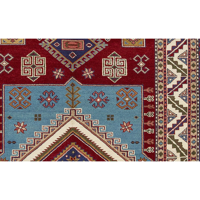 Tapis rouge et crème noué à la main de haute qualité