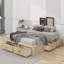 Lit plateforme double avec 6 tiroirs-267751240